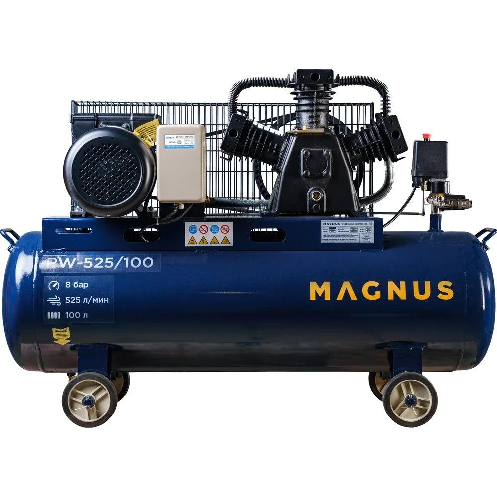Компрессор воздушный Magnus PW-525/100 новый фильтр (8 атм.,3,0кВт, 380В,Ф65)