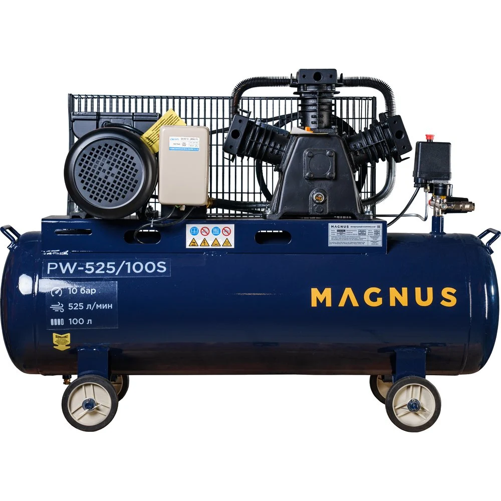 Компрессор воздушный Magnus PW-525/100S новый фильтр (10атм.,3,0кВт, 380В,Ф65)