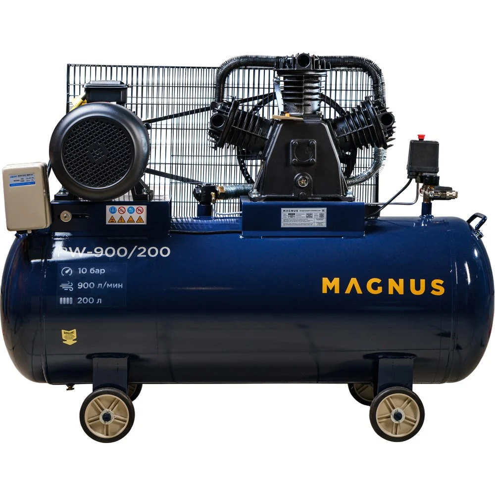 Компрессор воздушный Magnus PW-900/200 (8атм.,/5.5кВт, 380В,Ф90)